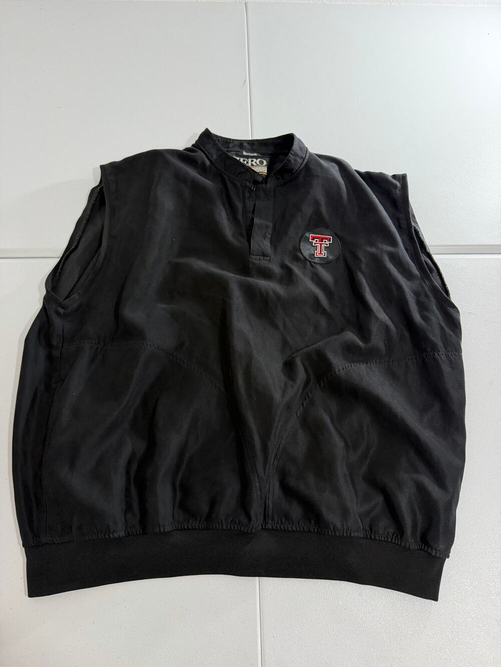 Zero Restriction Texas Tech Red Raiders Golf Vest Men's XXL Black Microsuede